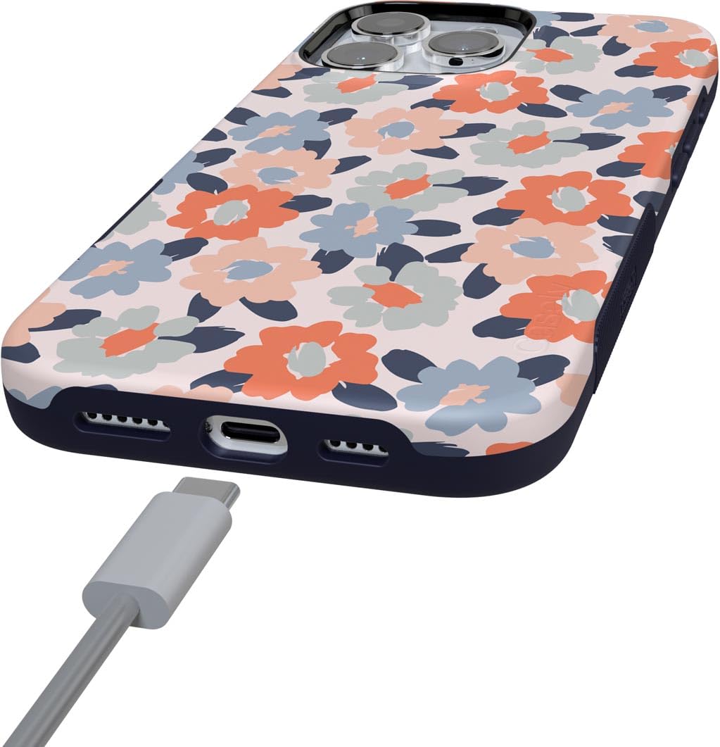 Foto 3 pulgar | Funda De Teléfono Casely Field Of Flowers Con Estampado Floral Pastel Para Iphone 16 Pro - Venta Internacional.