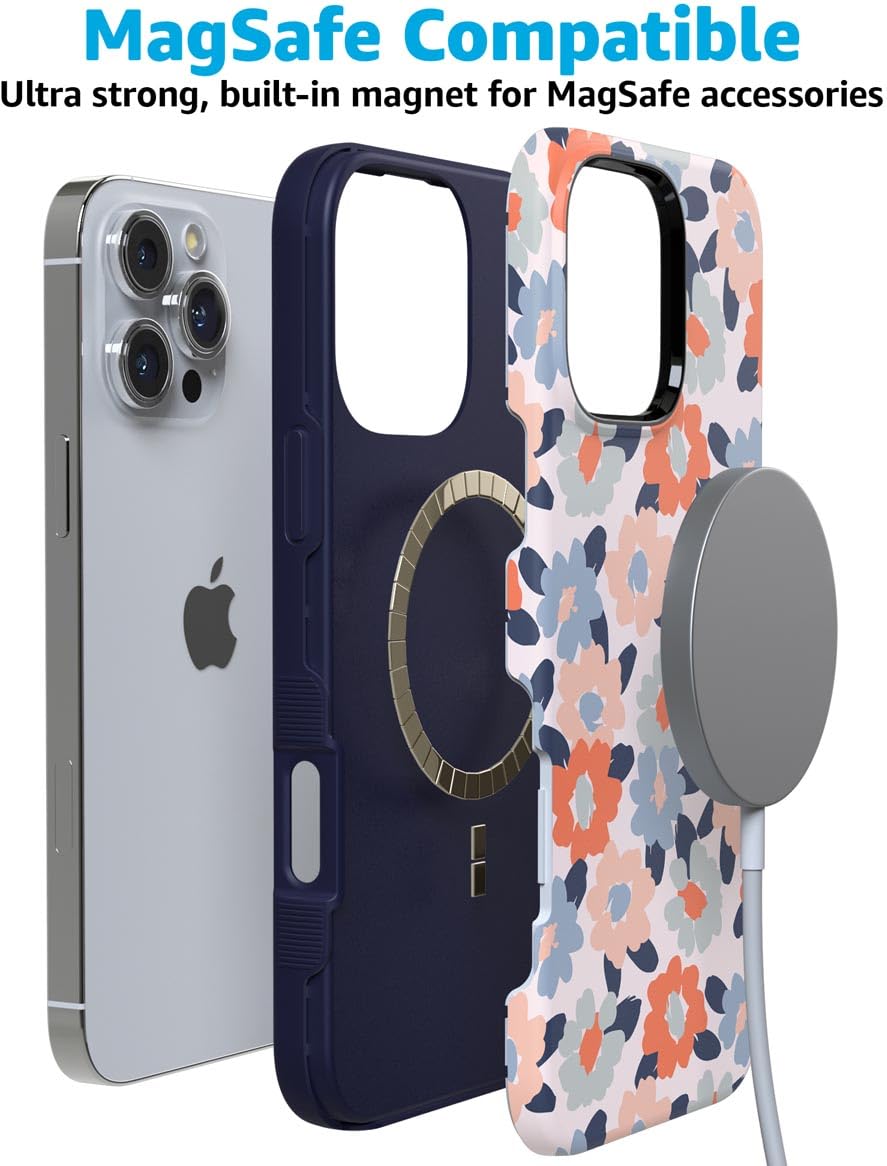 Foto 7 | Funda De Teléfono Casely Field Of Flowers Con Estampado Floral Pastel Para Iphone 16 Pro - Venta Internacional.