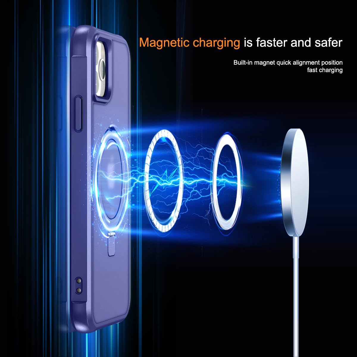 Foto 4 pulgar | Funda De Teléfono Skylmw Compatible Con Iphone 12/12 Pro 6.1 Navy - Venta Internacional.