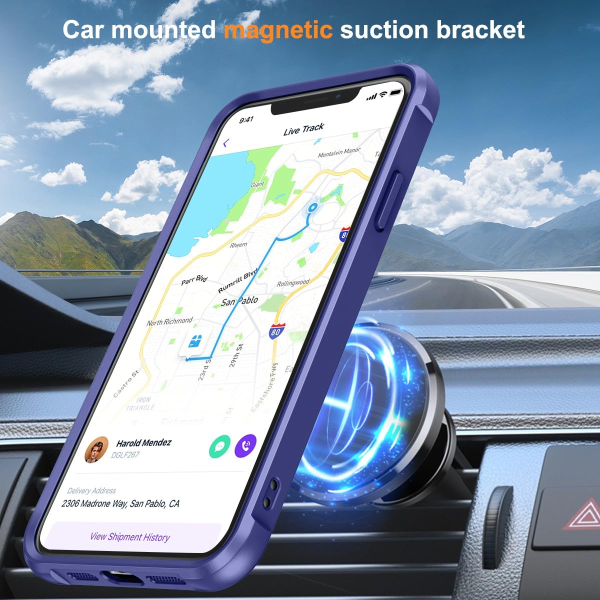 Foto 5 pulgar | Funda De Teléfono Skylmw Compatible Con Iphone 12/12 Pro 6.1 Navy - Venta Internacional.
