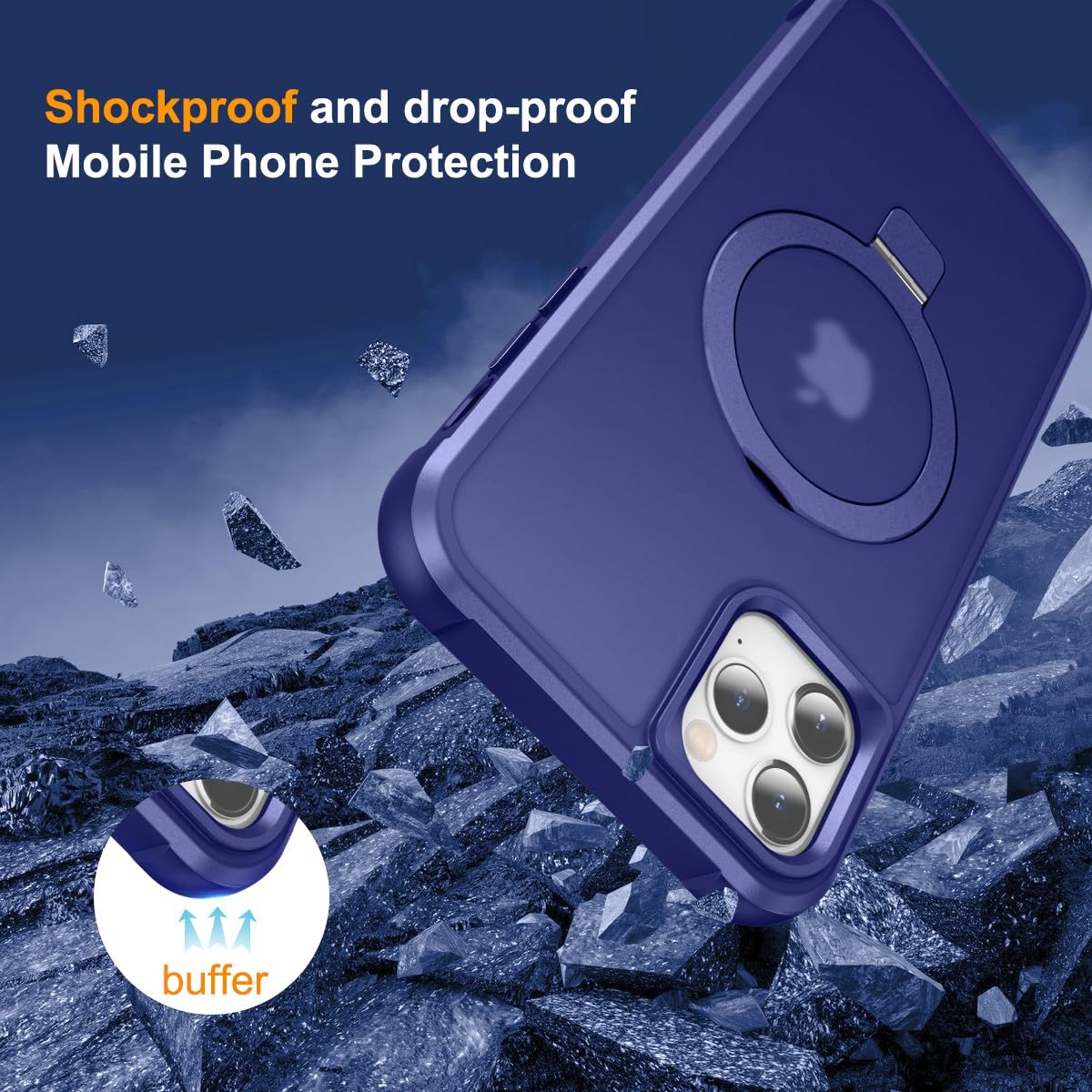 Foto 7 pulgar | Funda De Teléfono Skylmw Compatible Con Iphone 12/12 Pro 6.1 Navy - Venta Internacional.