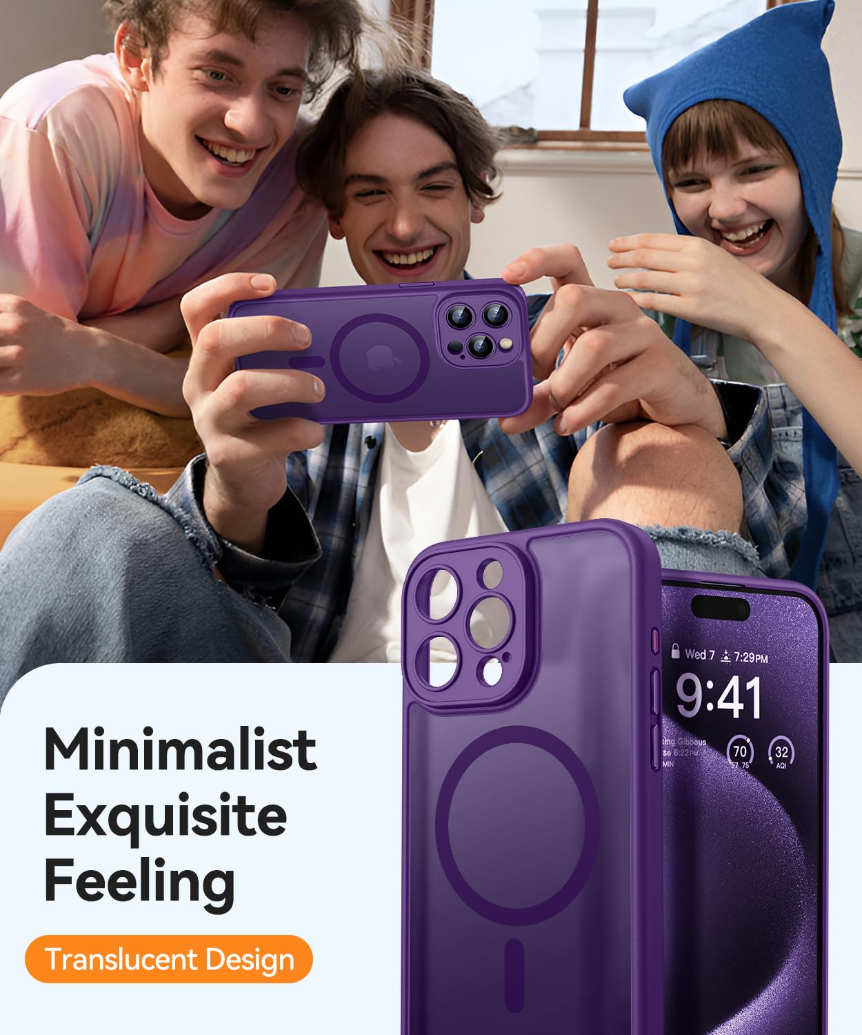 Foto 7 | Funda Magnética Canshn Compatible Con Iphone 15 Pro De 6.1 Pulgadas - Venta Internacional.