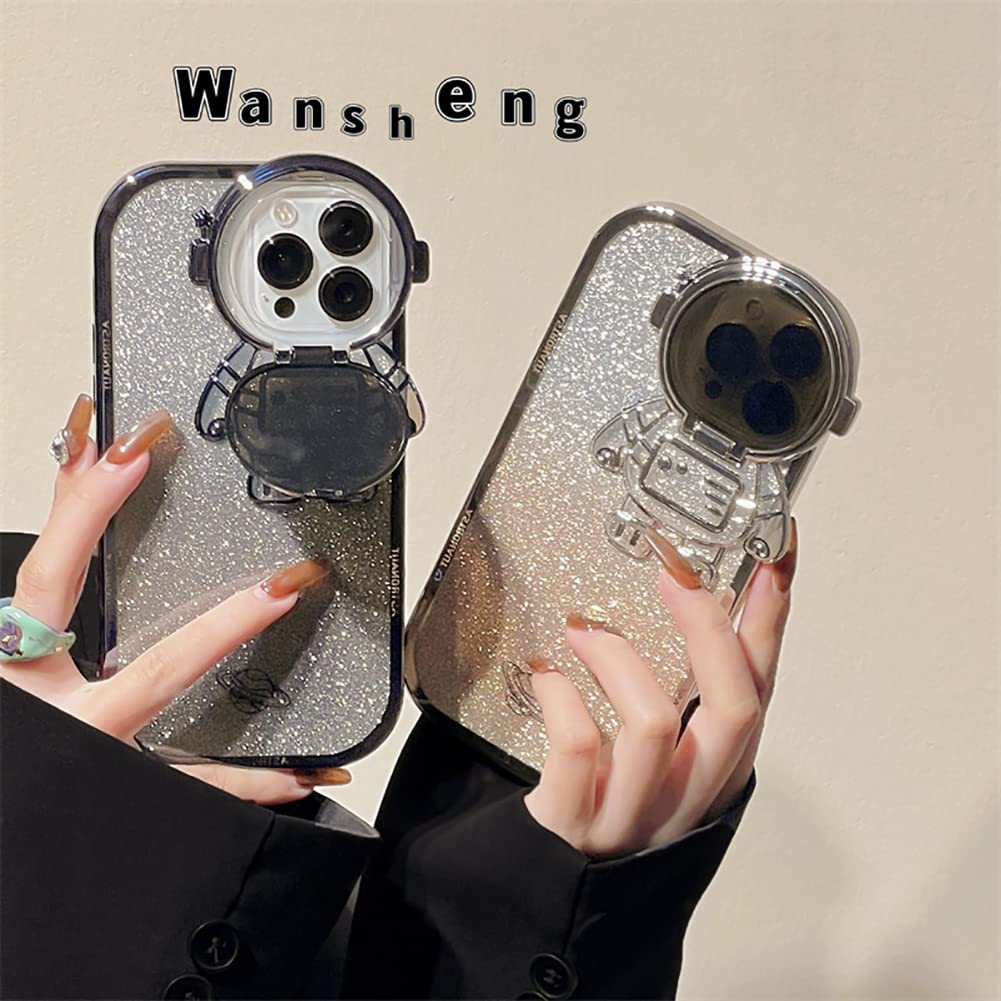 Foto 6 pulgar | Funda De Teléfono Qokcoahn Astronaut Hidden Stand Para Iphone 16 - Venta Internacional.