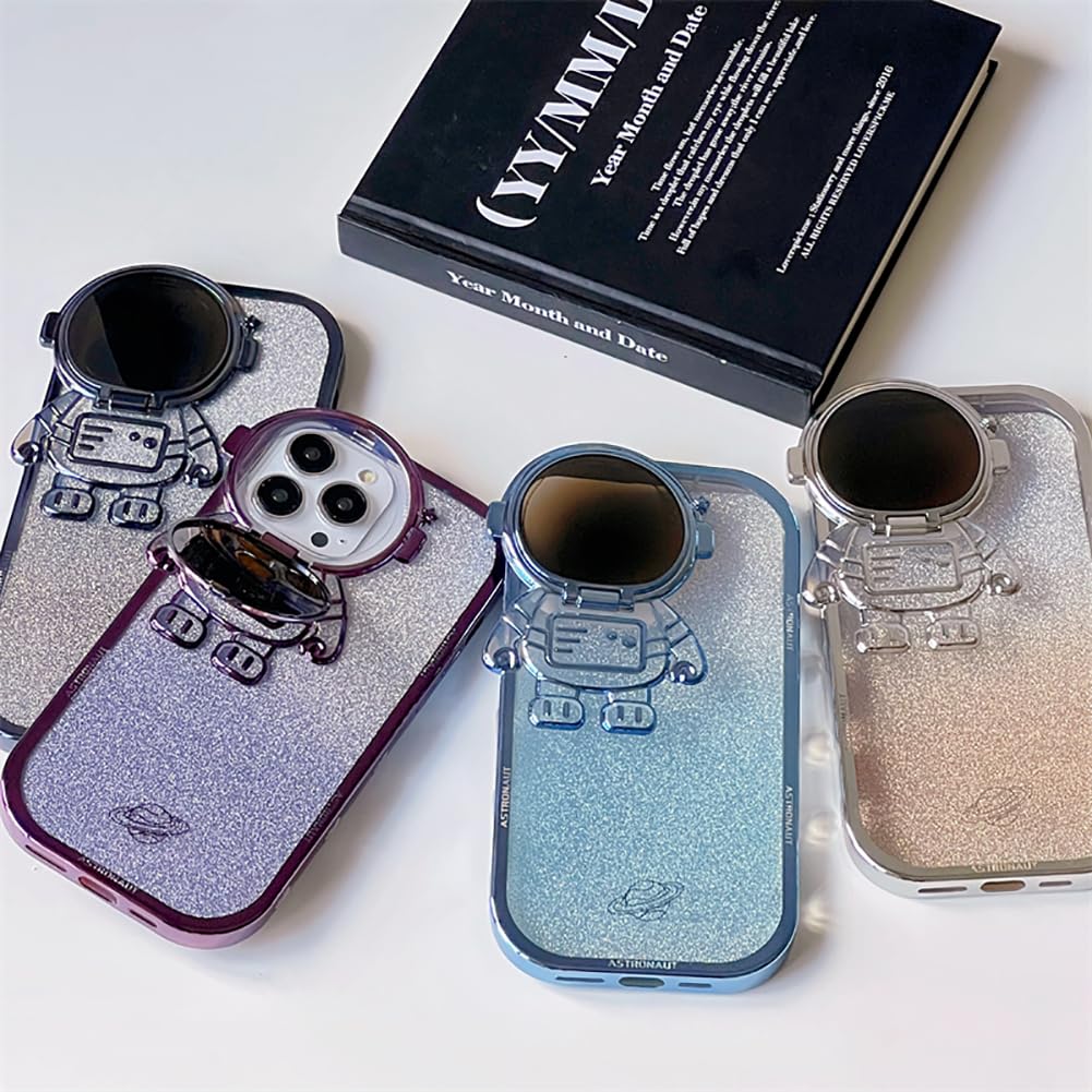 Foto 7 | Funda De Teléfono Qokcoahn Astronaut Hidden Stand Para Iphone 16 - Venta Internacional.