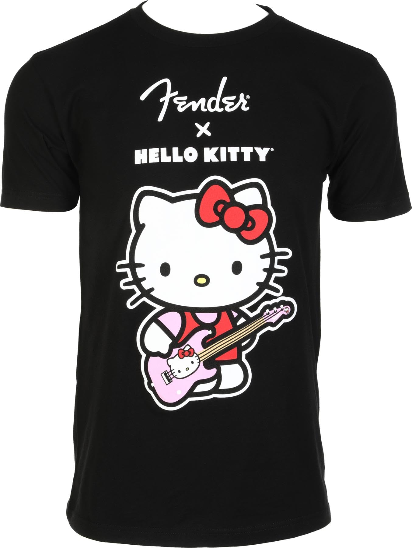 Foto 2 pulgar | Camiseta Fender Hello Kitty Con Logo Frontal Negra Para Hombre Talla L - Venta Internacional.