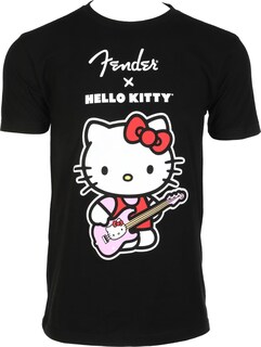 Foto 1 | Camiseta Fender Hello Kitty Con Logo Frontal Negra Para Hombre Talla L - Venta Internacional.