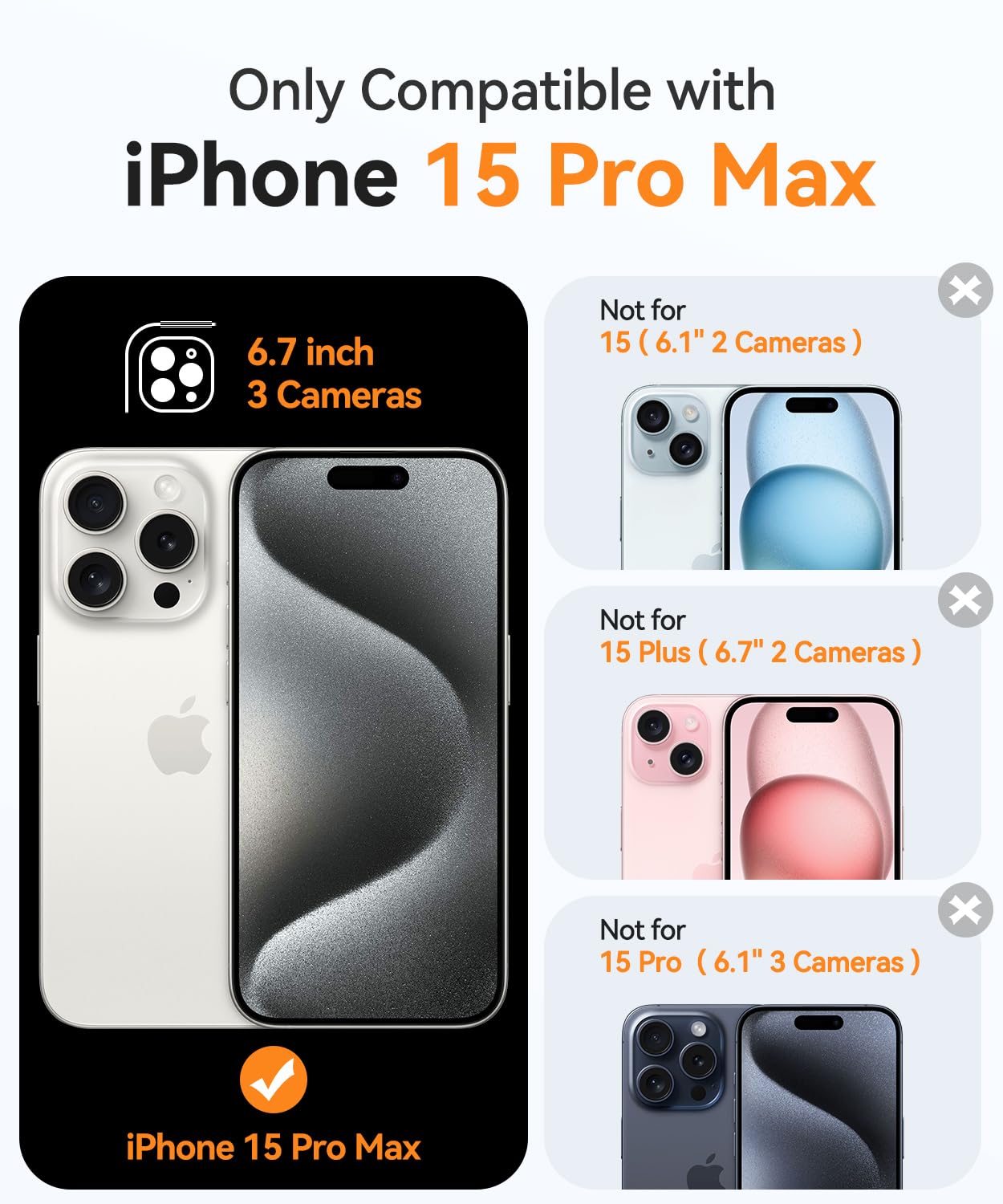 Foto 2 | Funda Magnética Canshn Compatible Con Iphone 15 Pro Max - Venta Internacional.