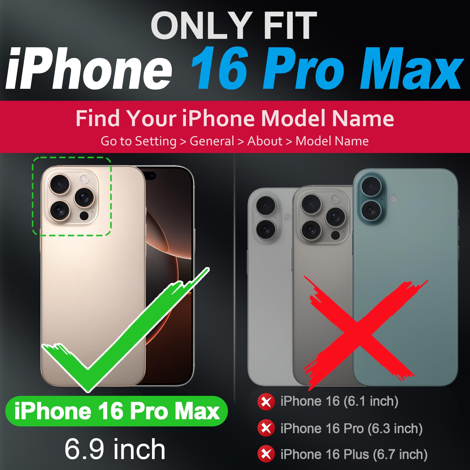 Foto 3 pulgar | Funda Tipo Cartera Shieldon Para Iphone 16 Pro Max 6.9, Color Marrón Napa - Venta Internacional.