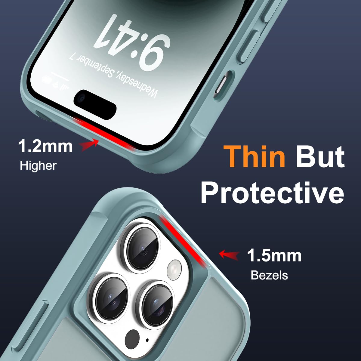 Foto 7 pulgar | Funda De Teléfono Skylmw Compatible Con Iphone 14 Pro Blue - Venta Internacional.