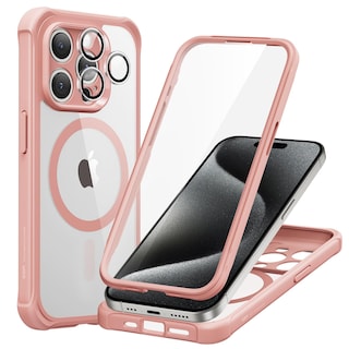 Foto 1 | Funda Esr Para Iphone 15 Pro Con Cristal Templado, Color Rosa Transparente - Venta Internacional.