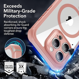 Foto 4 | Funda Esr Para Iphone 15 Pro Con Cristal Templado, Color Rosa Transparente - Venta Internacional.