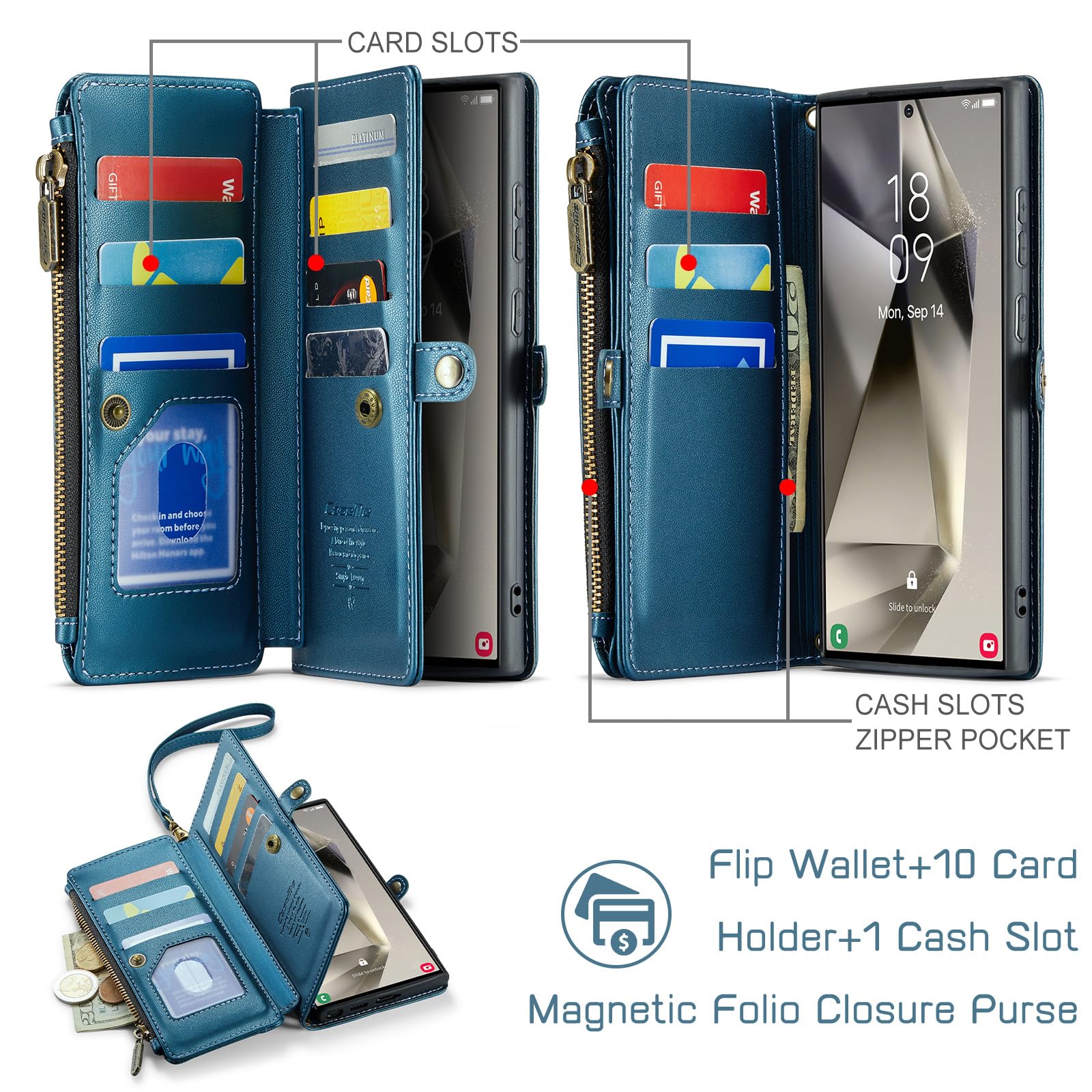 Foto 3 | Funda Wallet Defcase Compatible Con Samsung Galaxy S24 Ultra - Venta Internacional.