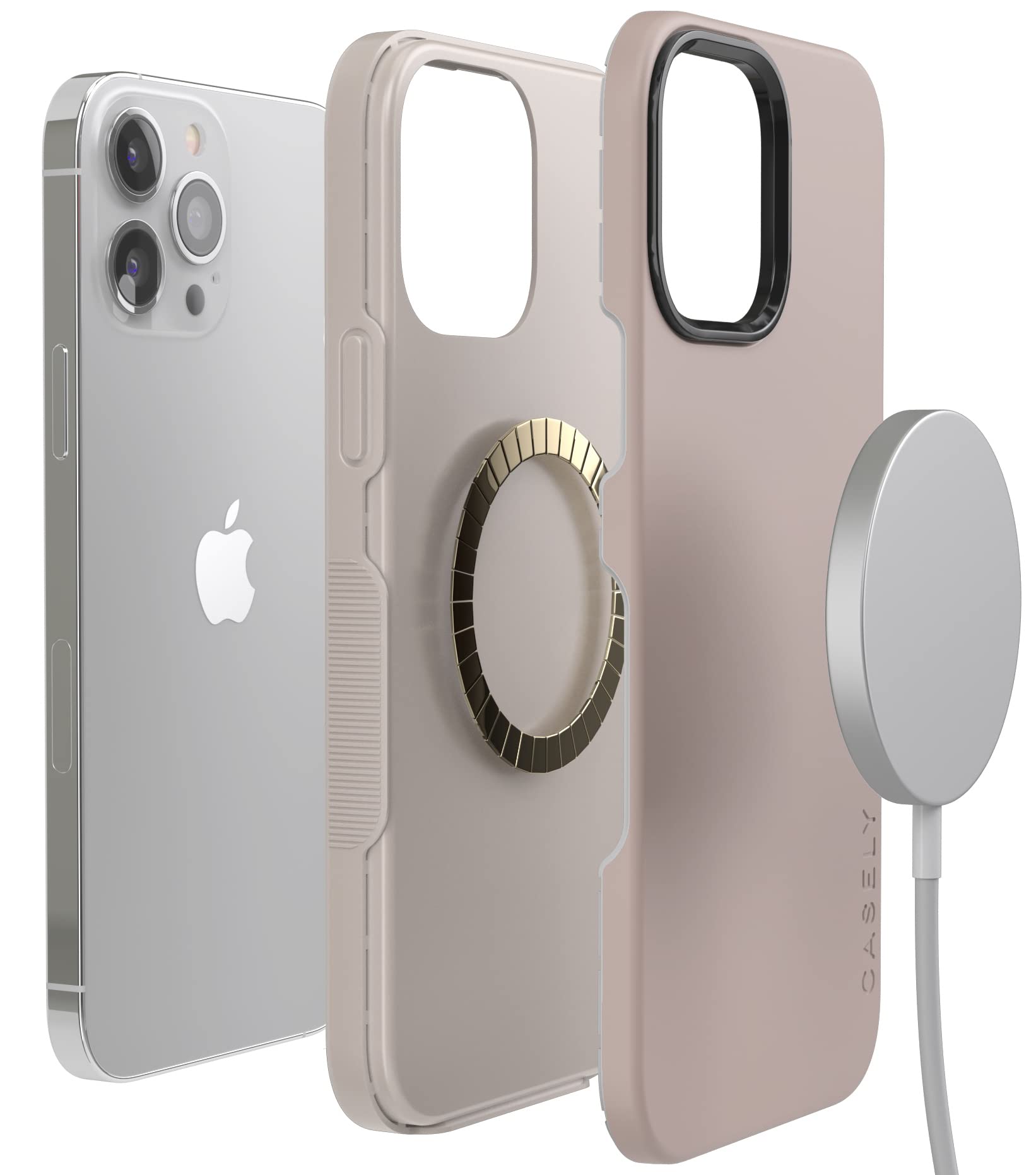 Foto 4 | Funda De Teléfono Casely Para Iphone 13 Pro Max, Color Topo Sobre Color Nude - Venta Internacional.