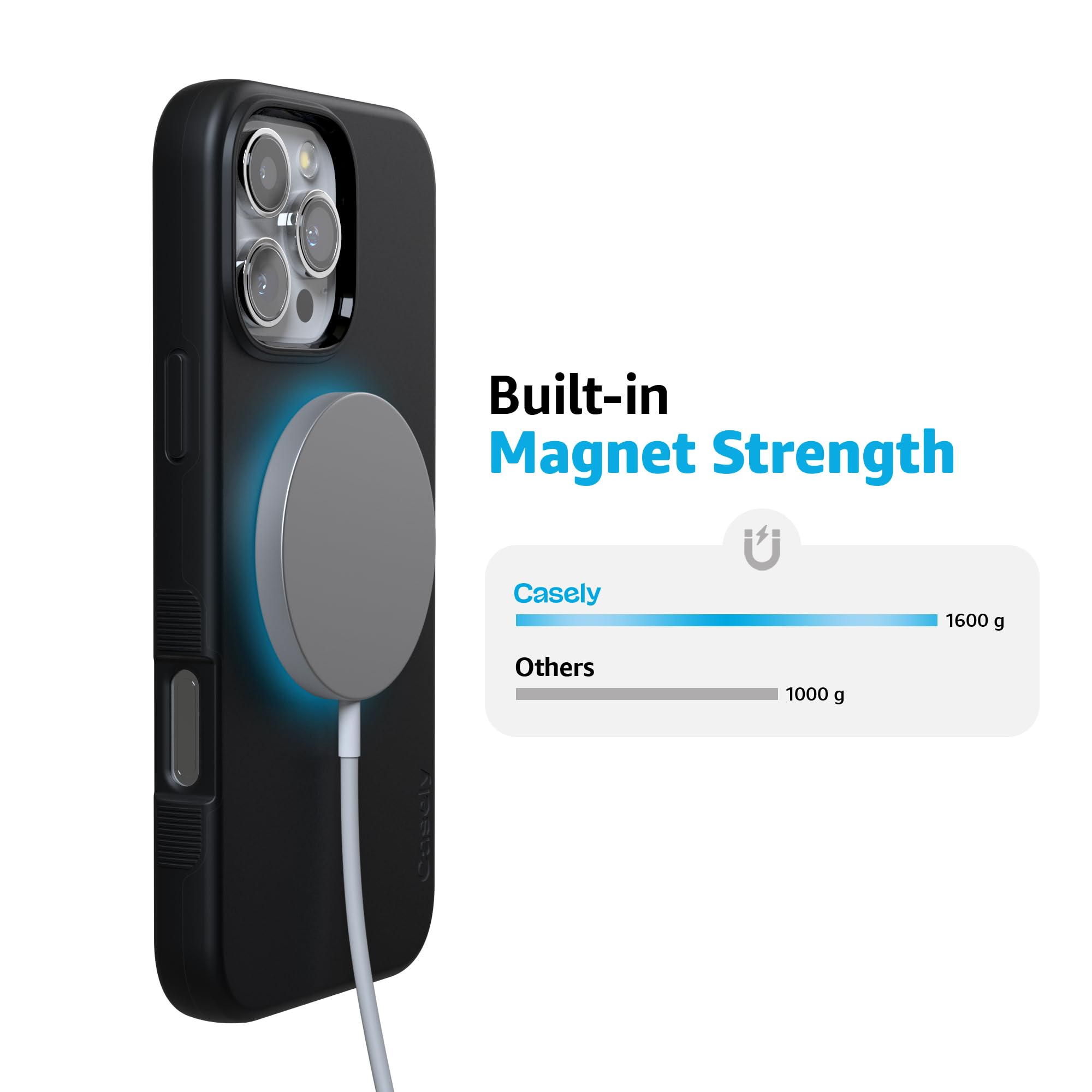 Foto 4 pulgar | Funda Para Teléfono Casely Bold Collection Negra Sobre Negro Para Iphone 16 Pro - Venta Internacional.