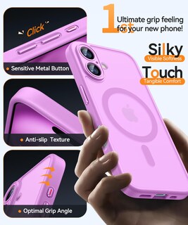 Foto 6 | Funda Magnética Canshn Para Iphone 16 A Prueba De Golpes, Color Rosa - Venta Internacional.