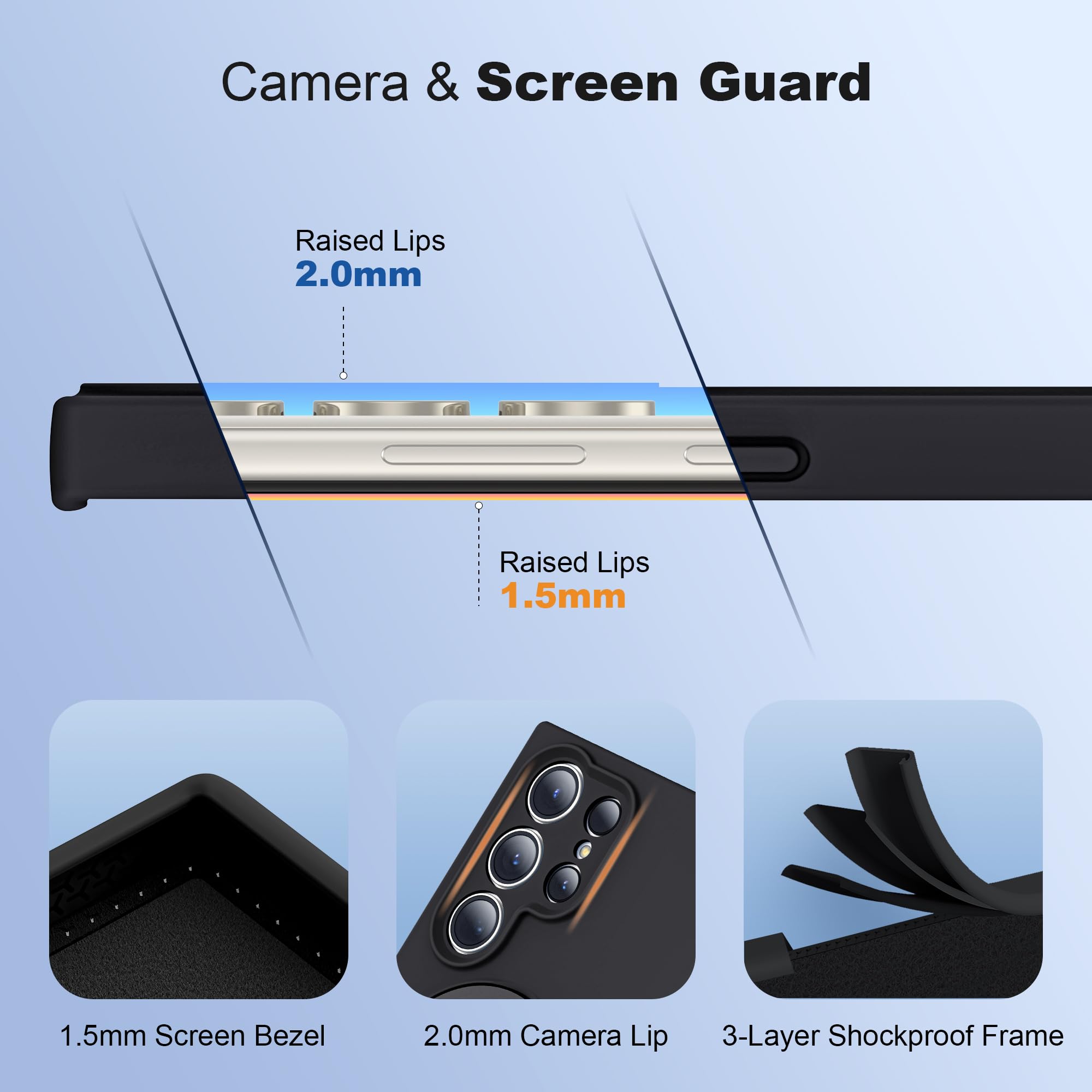 Foto 5 pulgar | Funda De Teléfono Skylmw Para Samsung Galaxy S23 Ultra 6.8 Pulgadas Negra - Venta Internacional.
