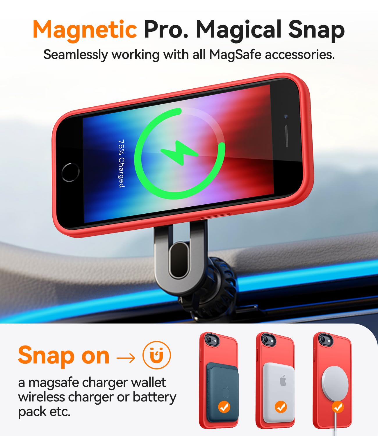 Foto 3 pulgar | Funda Magnética Canshn Con Magsafe Para Iphone Se 2022/8 - Venta Internacional.