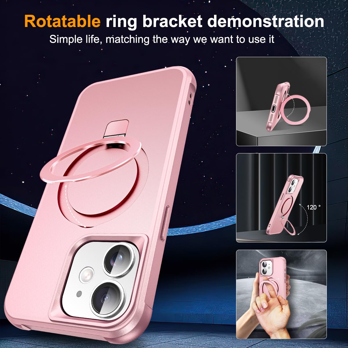 Foto 3 pulgar | Funda De Teléfono Skylmw Compatible Con Iphone 11 6.1 Con Soporte - Venta Internacional.