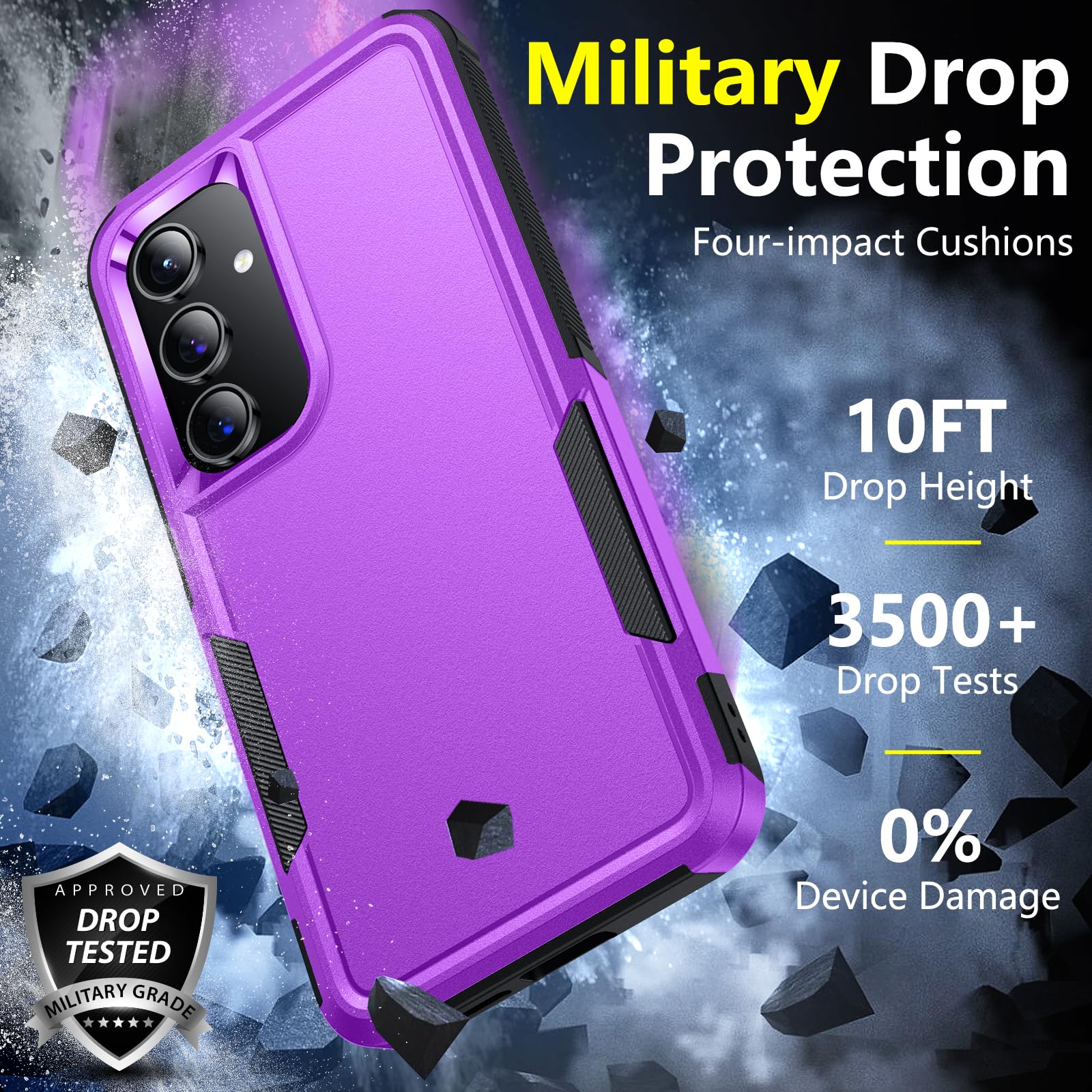 Foto 5 pulgar | Funda De Teléfono Spidercase Para Samsung Galaxy S24 Plus 2024 Morado - Venta Internacional.