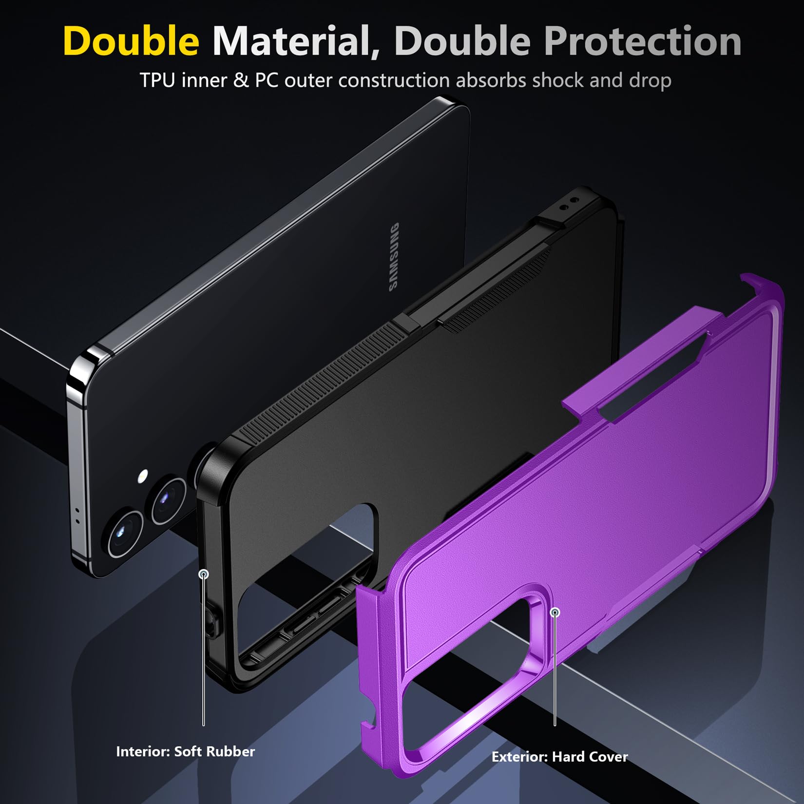 Foto 7 pulgar | Funda De Teléfono Spidercase Para Samsung Galaxy S24 Plus 2024 Morado - Venta Internacional.