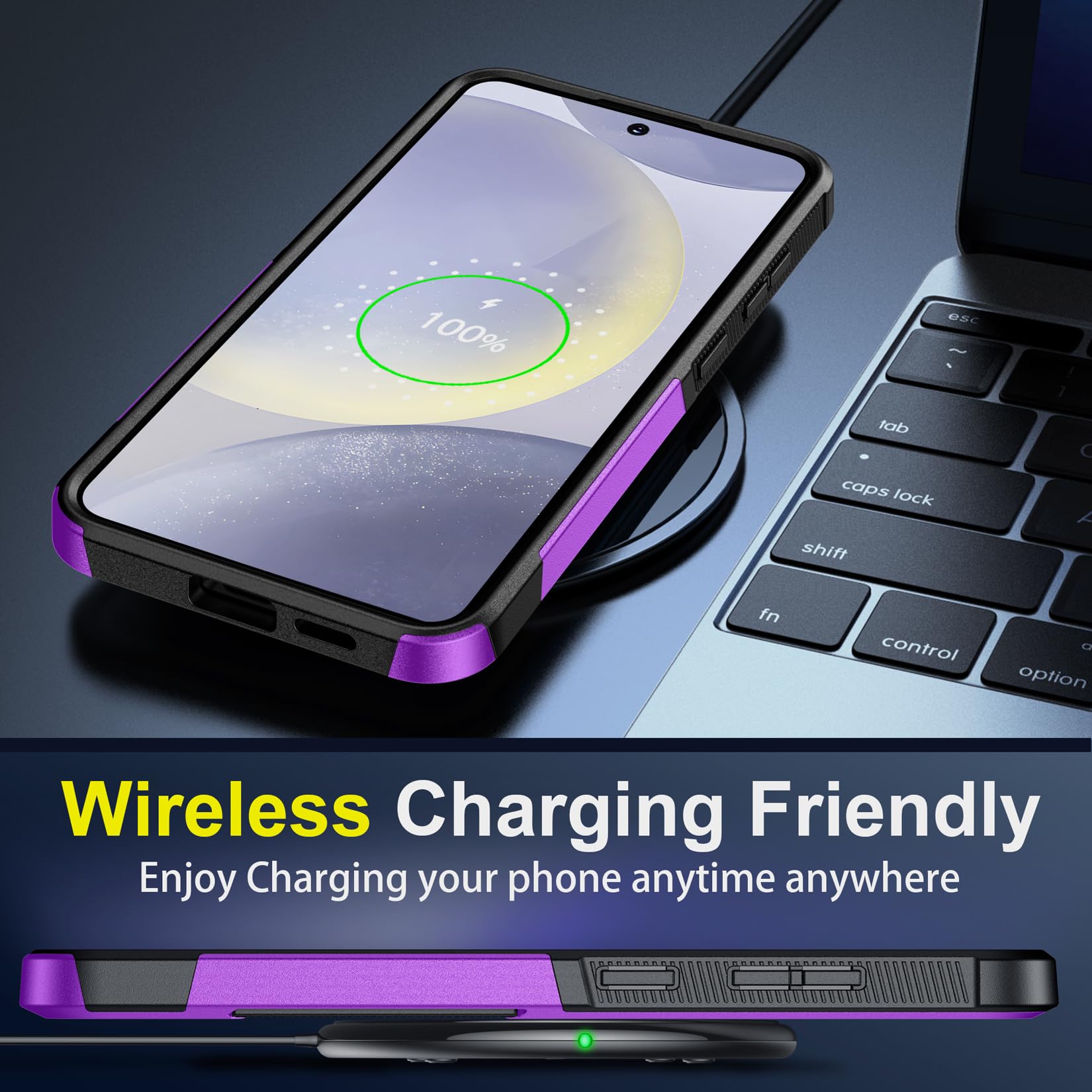 Foto 8 pulgar | Funda De Teléfono Spidercase Para Samsung Galaxy S24 Plus 2024 Morado - Venta Internacional.