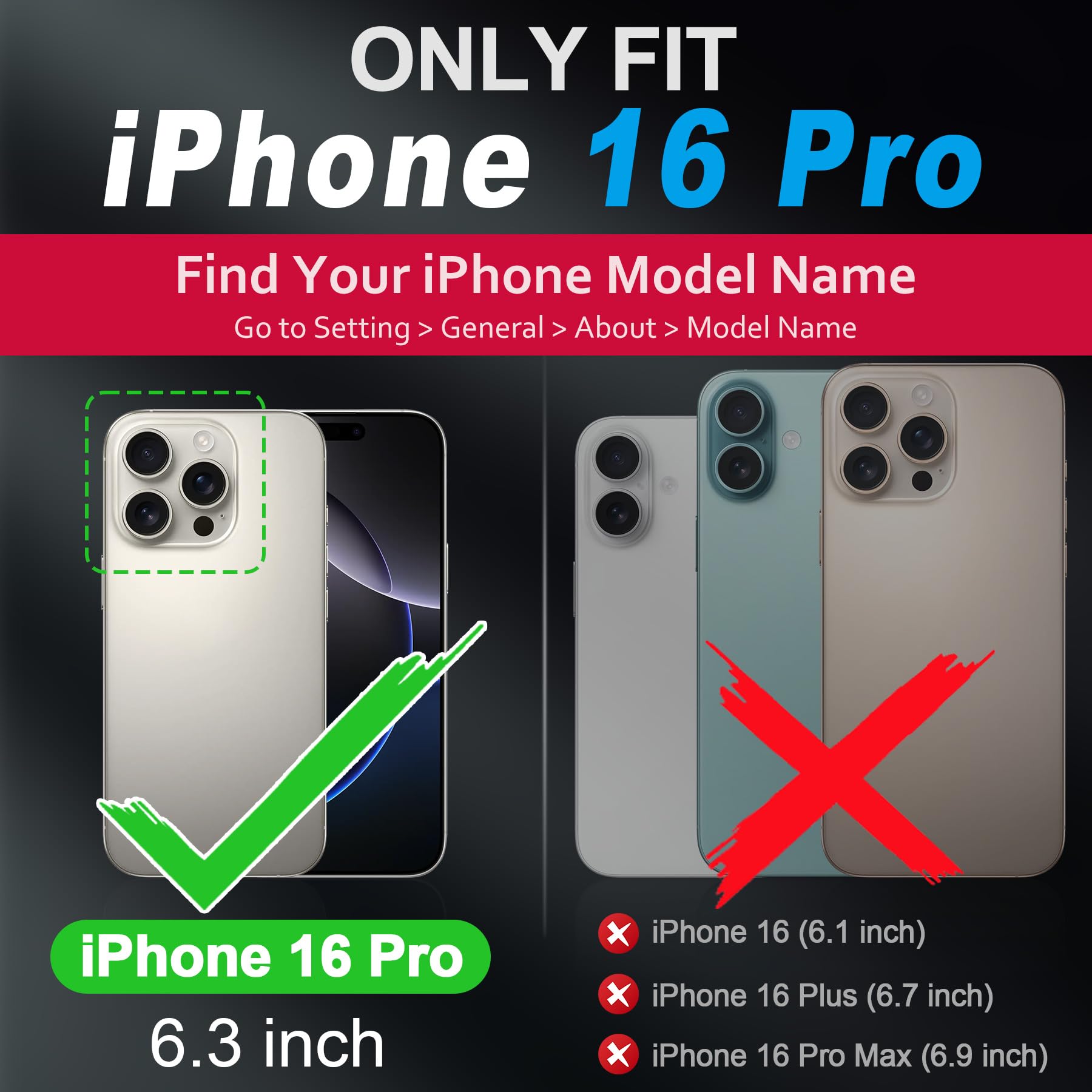 Foto 2 | Funda Tipo Cartera Shieldon Para Iphone 16 Pro 5g 2024 De Piel Auténtica - Venta Internacional.