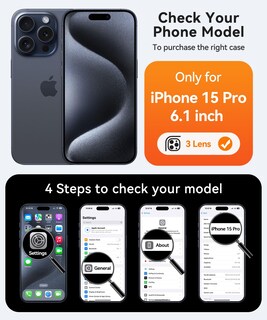 Foto 2 | Funda Para Teléfono Canshn Con Soporte Magnético Giratorio 360° Para Iphone 15 Pro 6.1 - Venta Internacional.