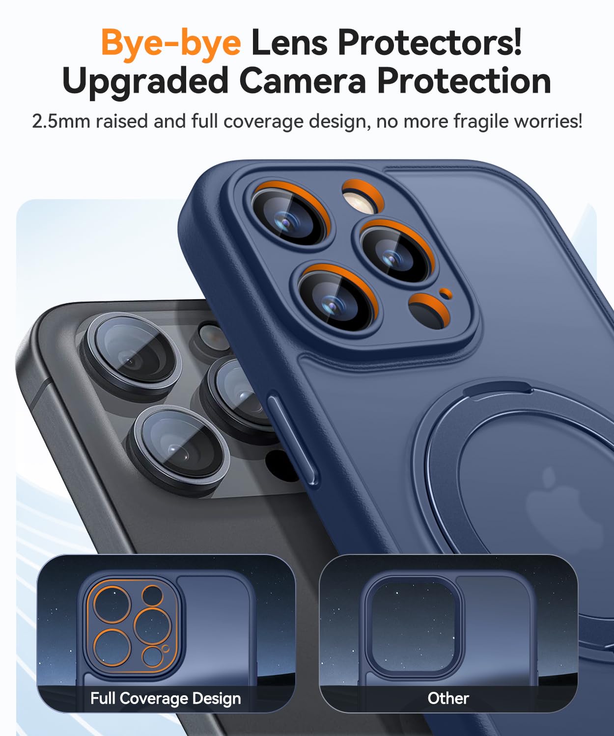Foto 5 pulgar | Funda Para Teléfono Canshn Con Soporte Magnético Giratorio 360° Para Iphone 15 Pro 6.1 - Venta Internacional.