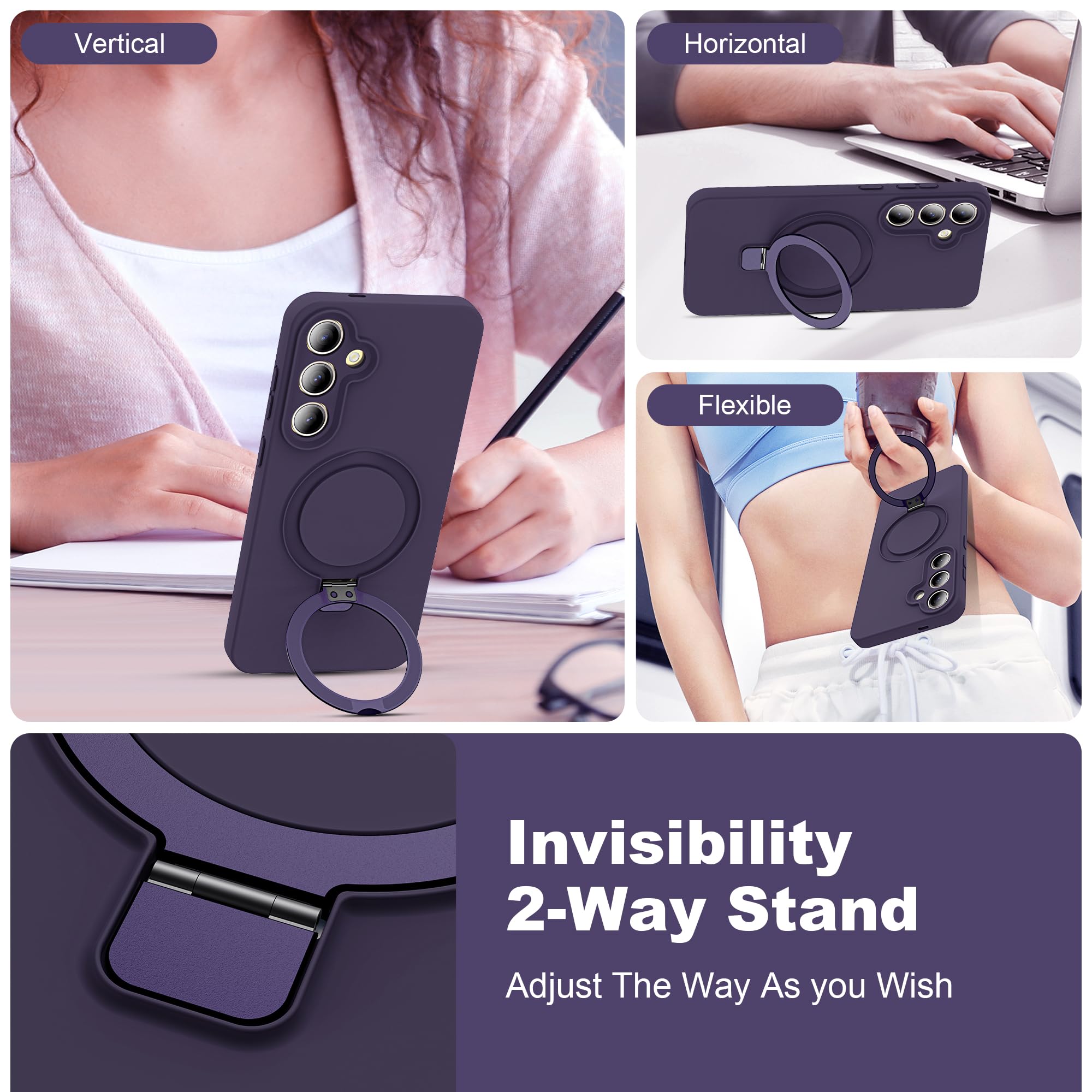 Foto 3 pulgar | Funda De Silicona Skylmw Para Samsung Galaxy S24 Plus, Color Morado - Venta Internacional.