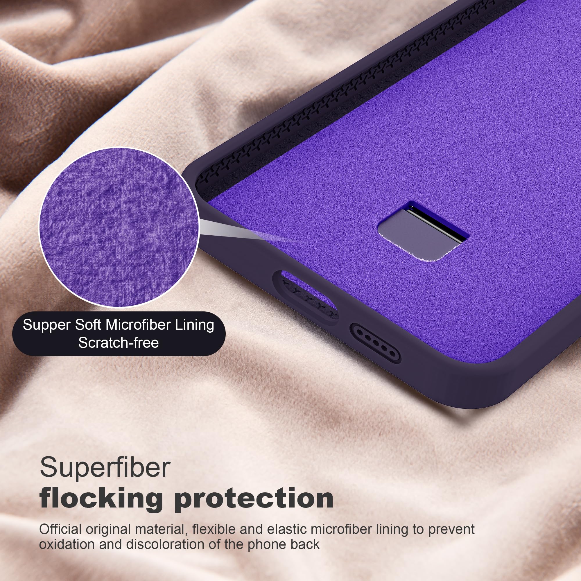 Foto 6 pulgar | Funda De Silicona Skylmw Para Samsung Galaxy S24 Plus, Color Morado - Venta Internacional.