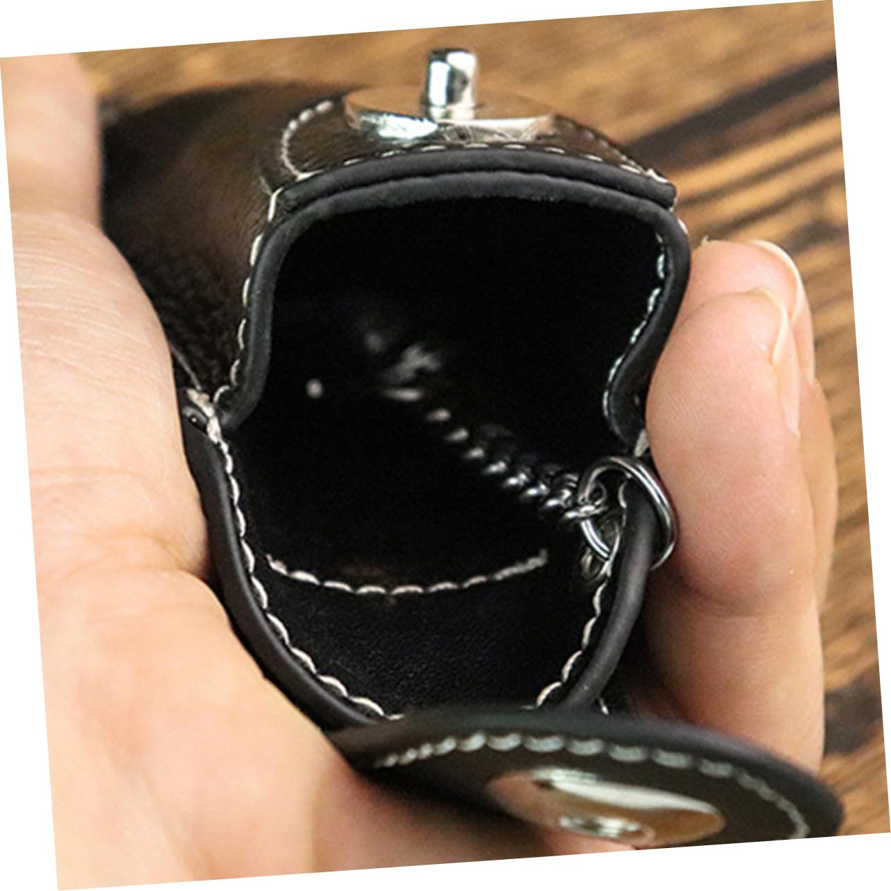 Foto 6 pulgar | Funda De Piel Con Llavero De Coche Para Feltechelectr, Color Negro - Venta Internacional.