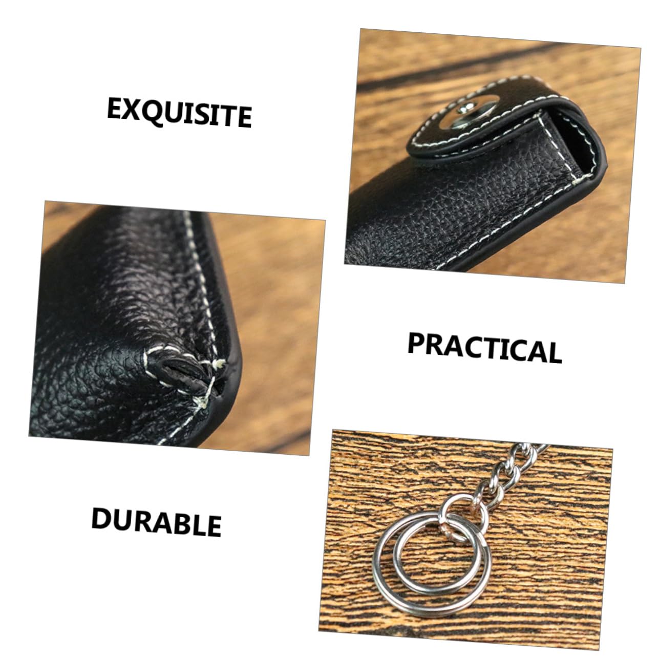Foto 7 pulgar | Funda De Piel Con Llavero De Coche Para Feltechelectr, Color Negro - Venta Internacional.