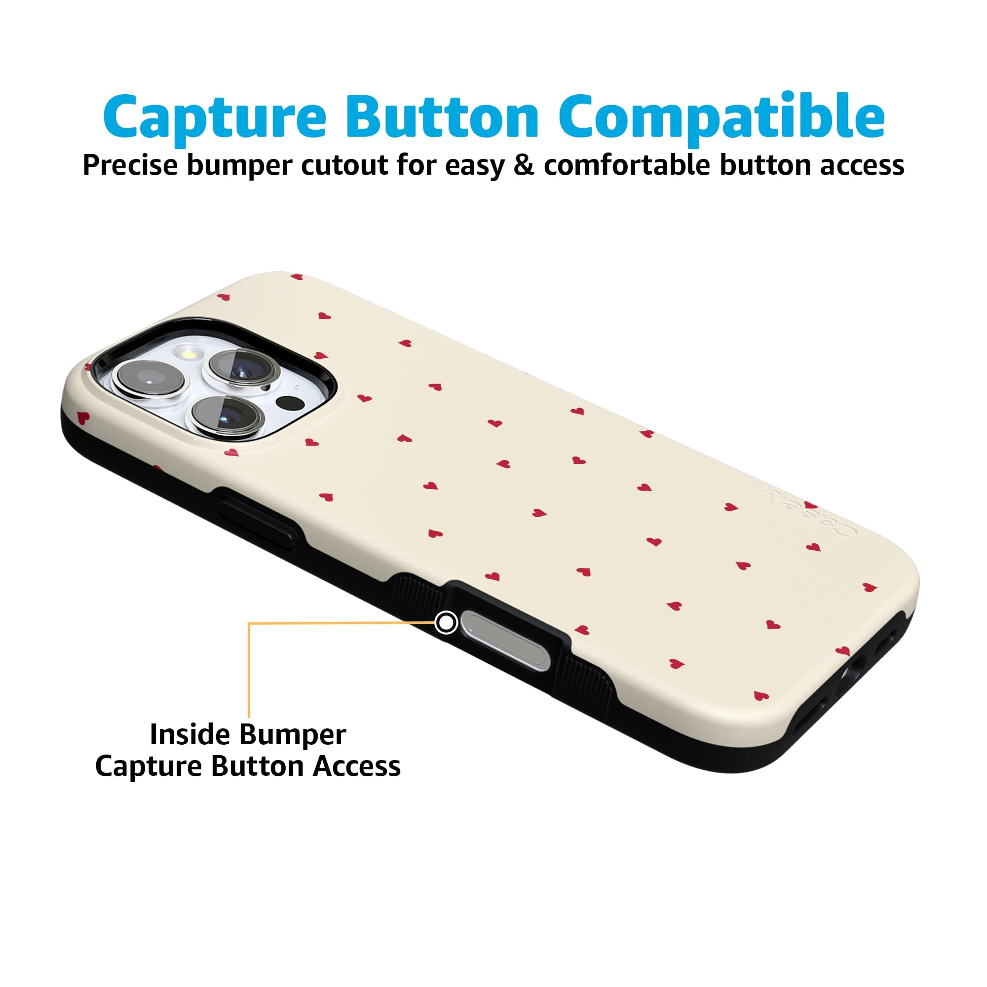 Foto 3 | Funda De Teléfono Casely Be Mine Tiny Hearts Para Iphone 16 Pro - Venta Internacional.