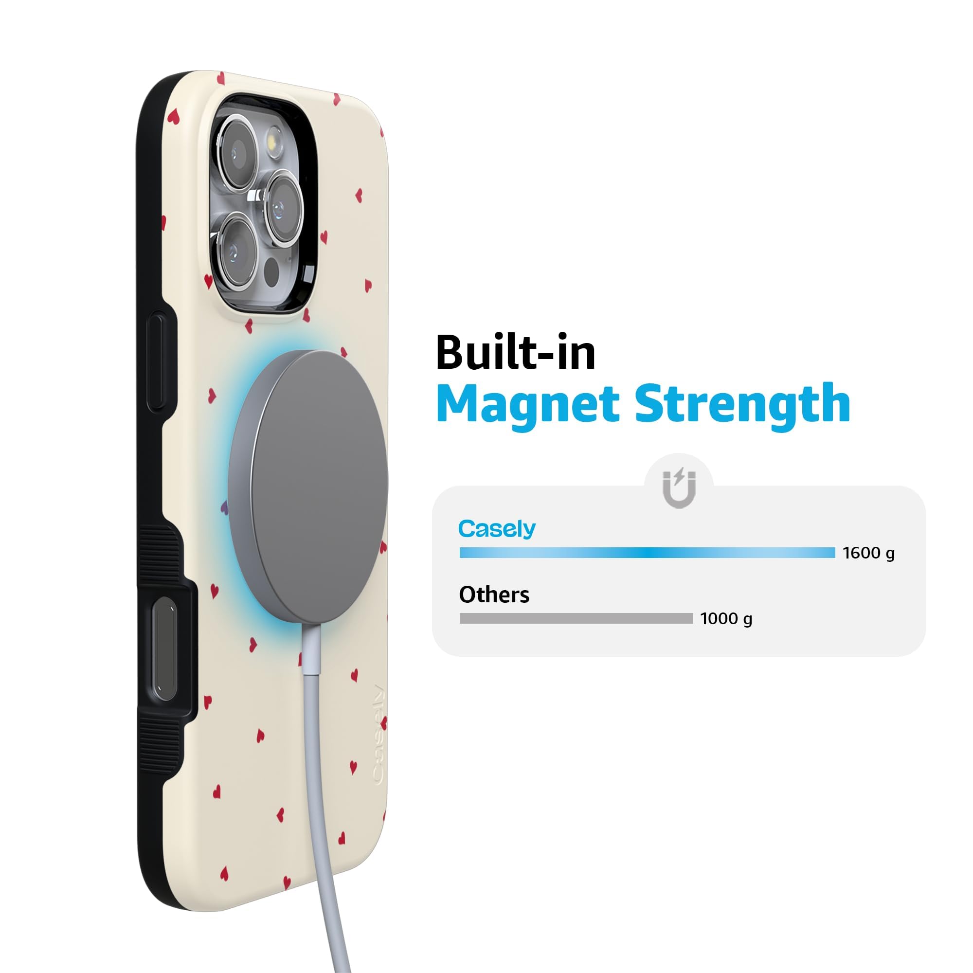 Foto 5 pulgar | Funda De Teléfono Casely Be Mine Tiny Hearts Para Iphone 16 Pro - Venta Internacional.