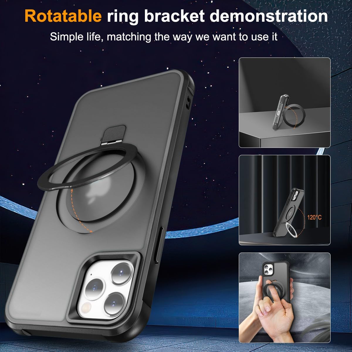 Foto 2 | Funda De Teléfono Skylmw Compatible Con Iphone 12/12 Pro 6.1 Negra - Venta Internacional.
