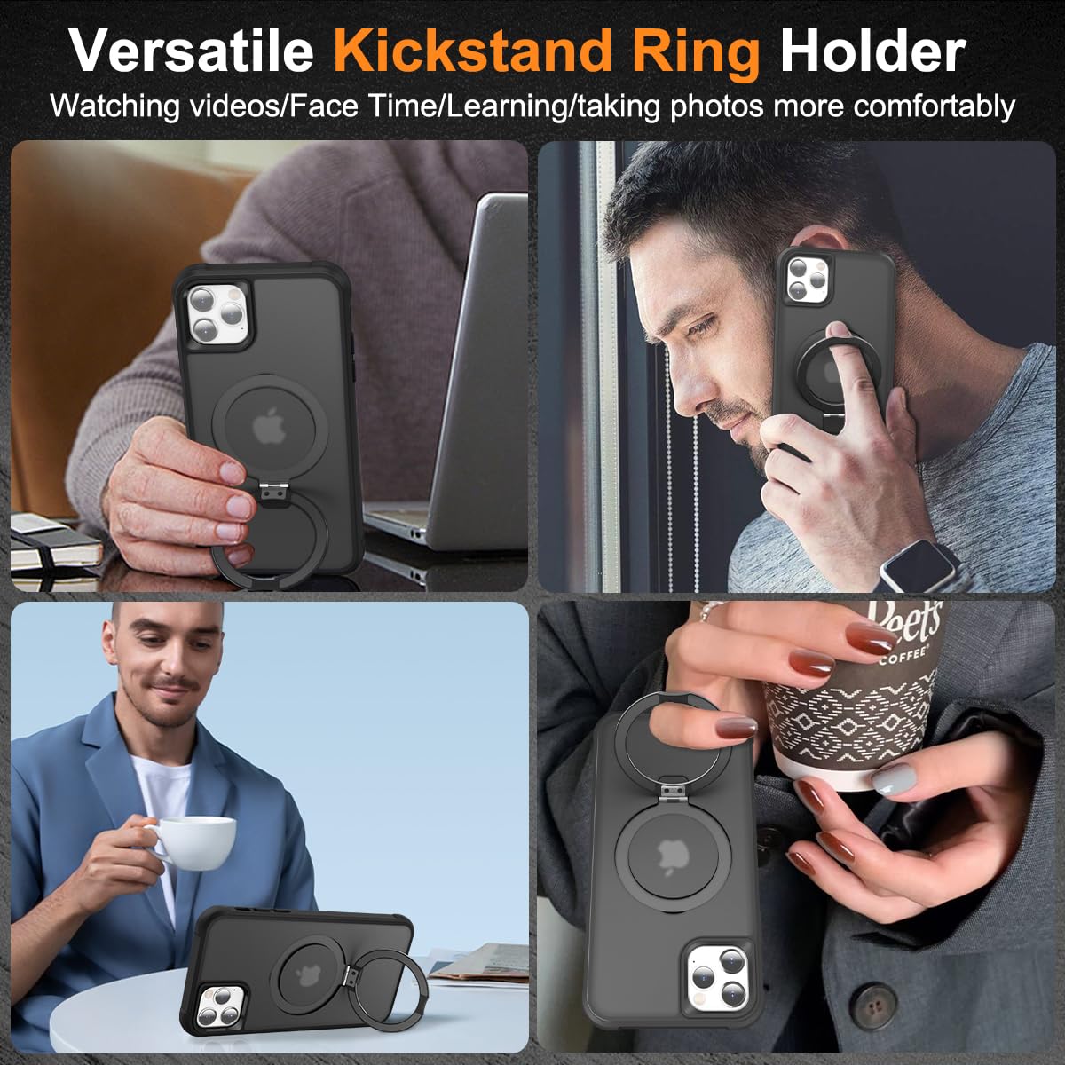 Foto 6 pulgar | Funda De Teléfono Skylmw Compatible Con Iphone 12/12 Pro 6.1 Negra - Venta Internacional.