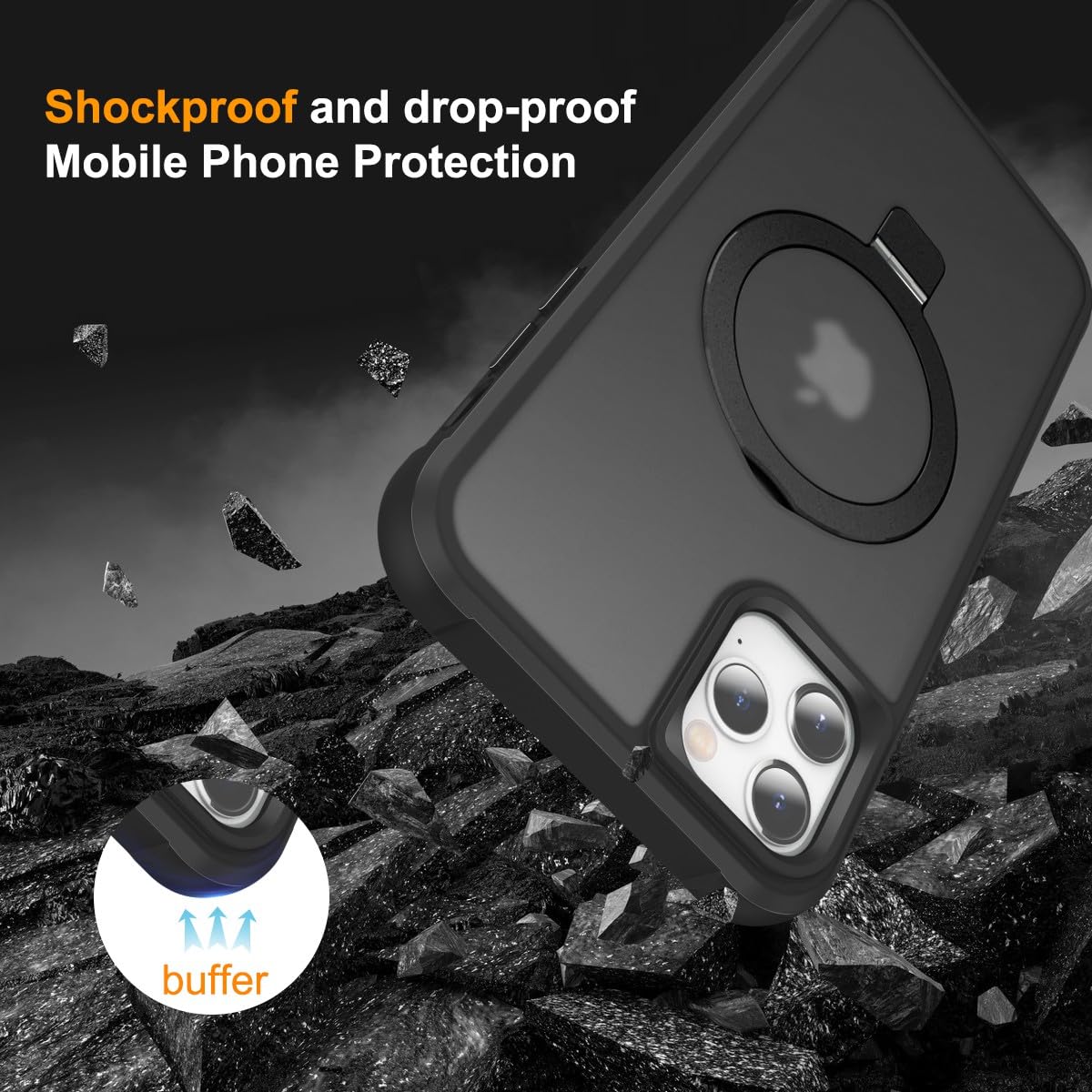 Foto 7 pulgar | Funda De Teléfono Skylmw Compatible Con Iphone 12/12 Pro 6.1 Negra - Venta Internacional.