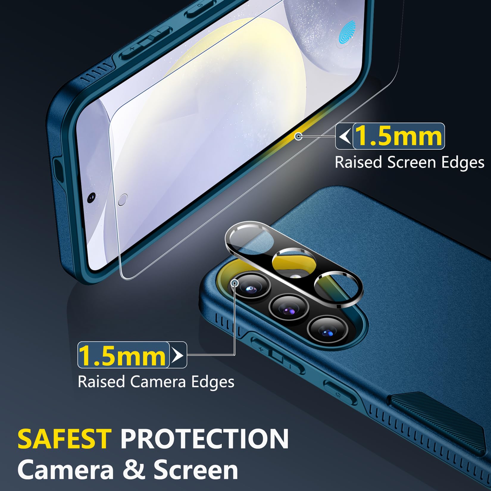 Foto 4 pulgar | Funda De Teléfono Spidercase Para Samsung Galaxy S24 Plus 2024 Sea Blue - Venta Internacional.