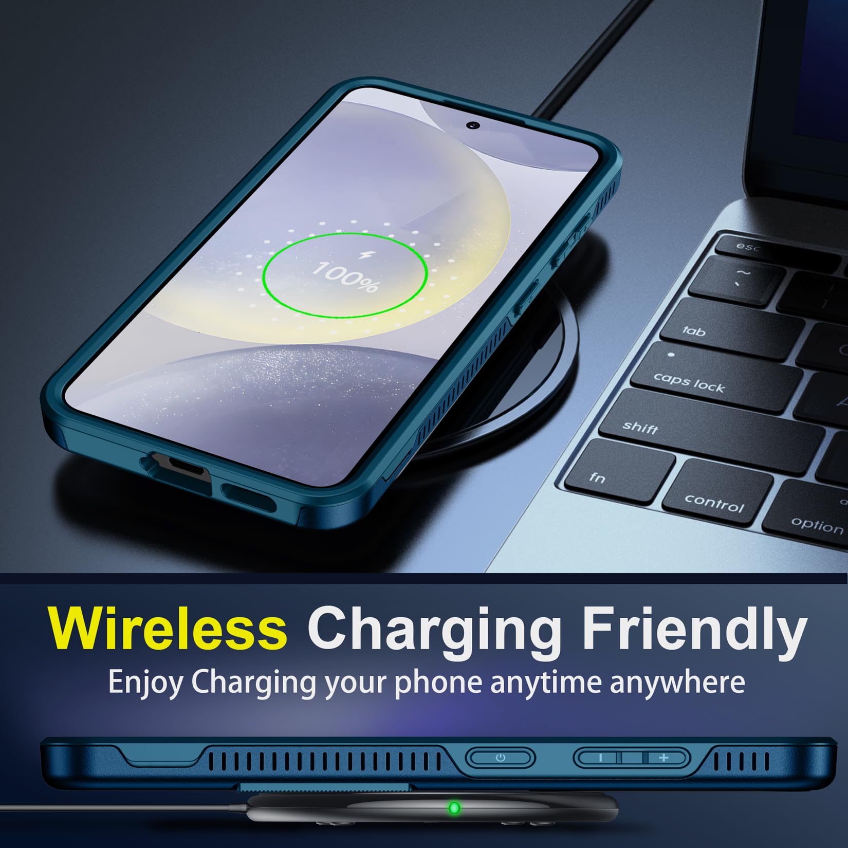 Foto 7 | Funda De Teléfono Spidercase Para Samsung Galaxy S24 Plus 2024 Sea Blue - Venta Internacional.