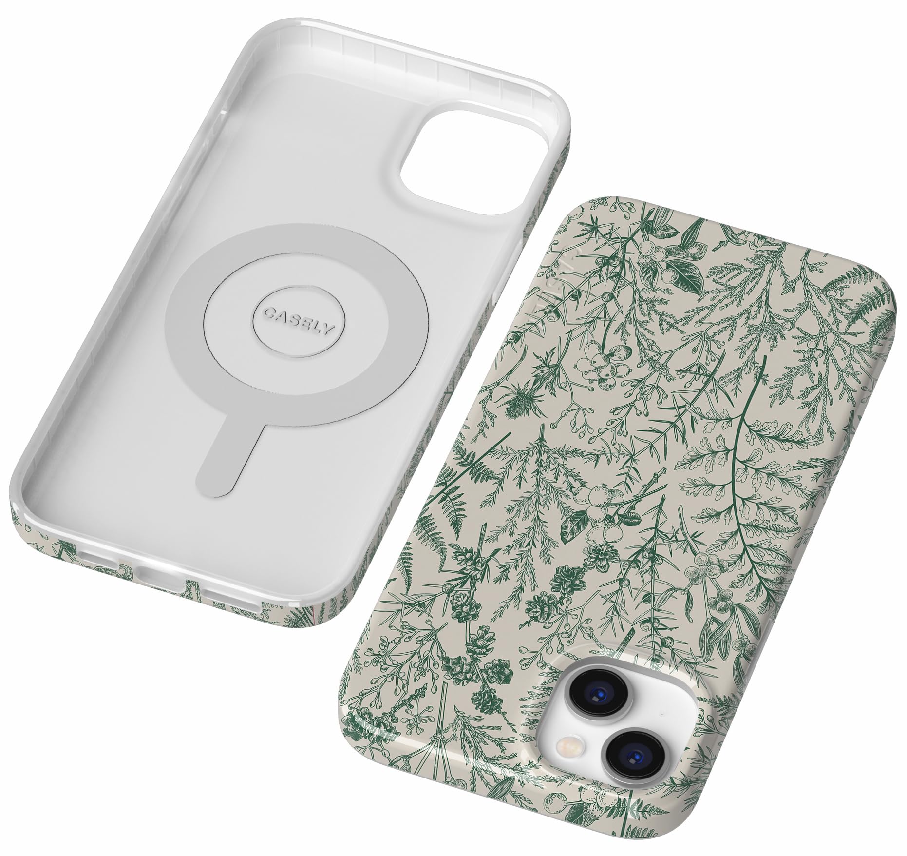 Foto 6 | Funda De Teléfono Casely Sage Garden Green Floral Para Iphone 14 Plus - Venta Internacional.