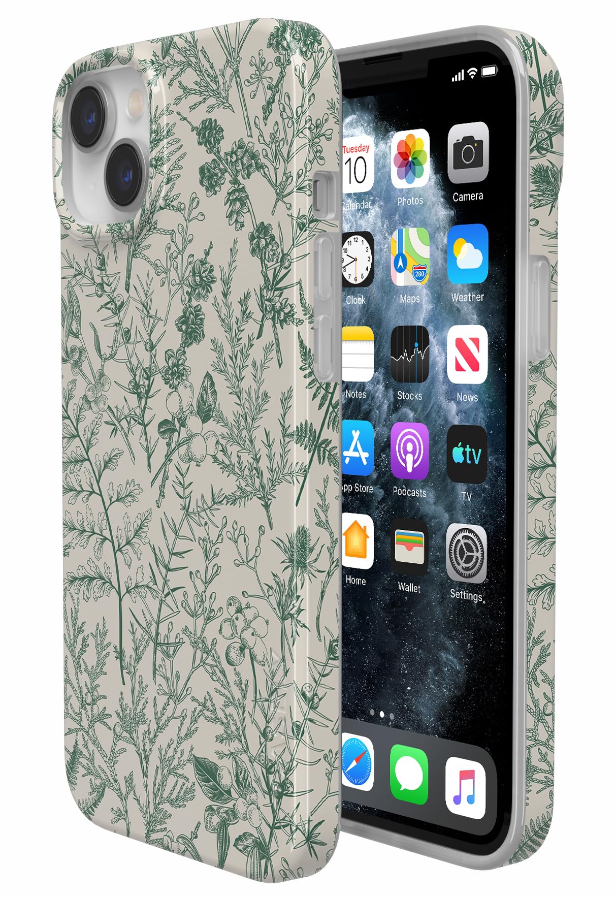 Foto 7 | Funda De Teléfono Casely Sage Garden Green Floral Para Iphone 14 Plus - Venta Internacional.