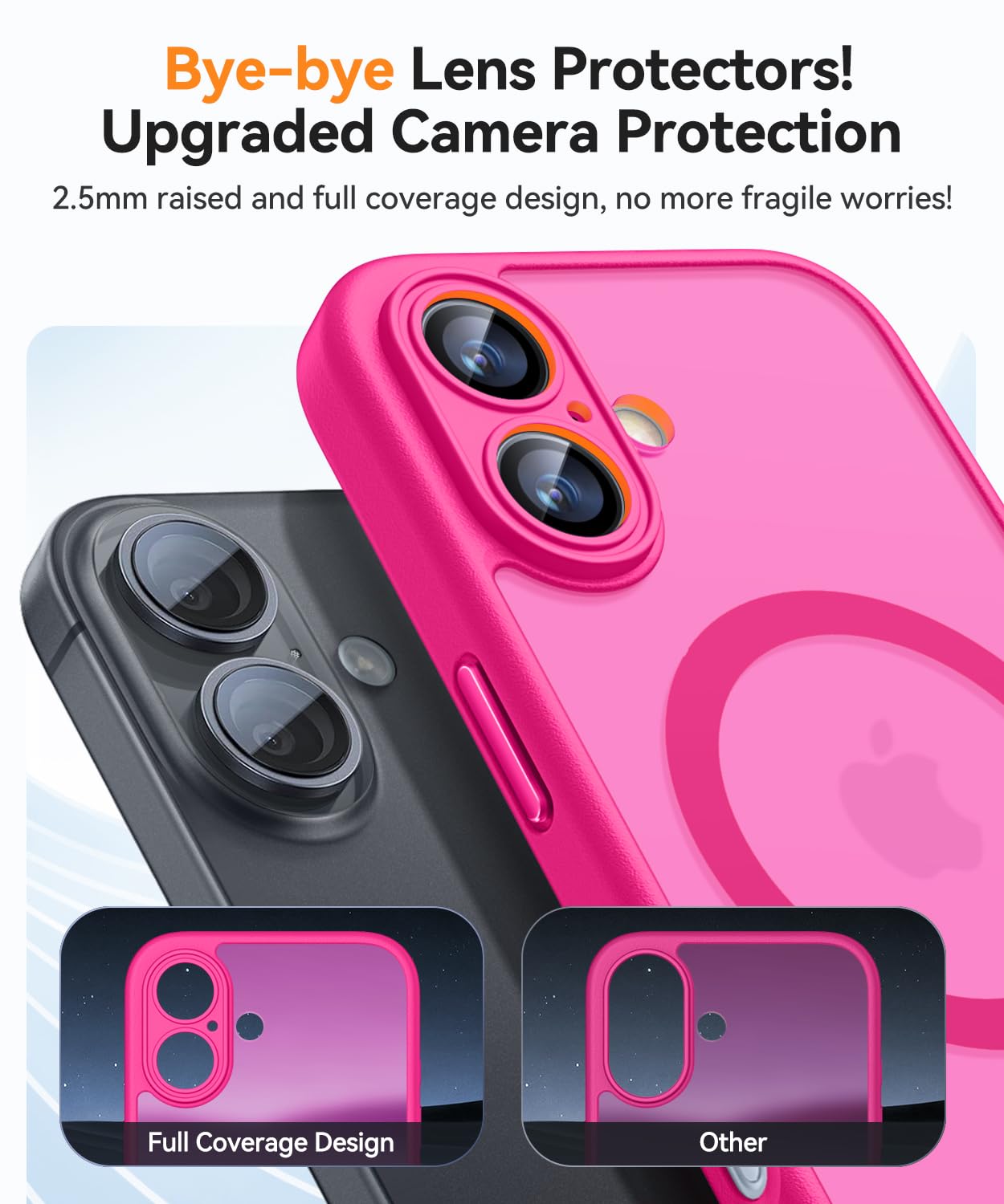Foto 4 | Funda Magnética Canshn Para Iphone 16, Color Rosa Intenso - Venta Internacional.