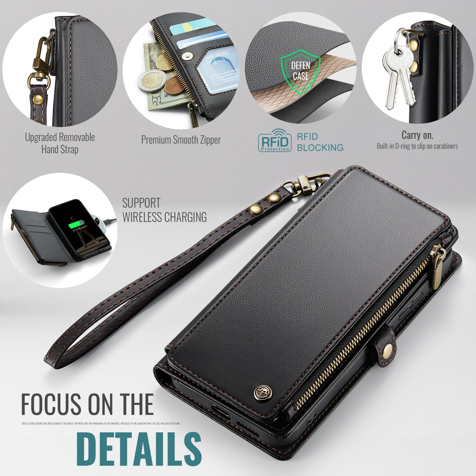Foto 5 | Funda Wallet Defcase Compatible Con Samsung Galaxy S24, Color Negro - Venta Internacional.