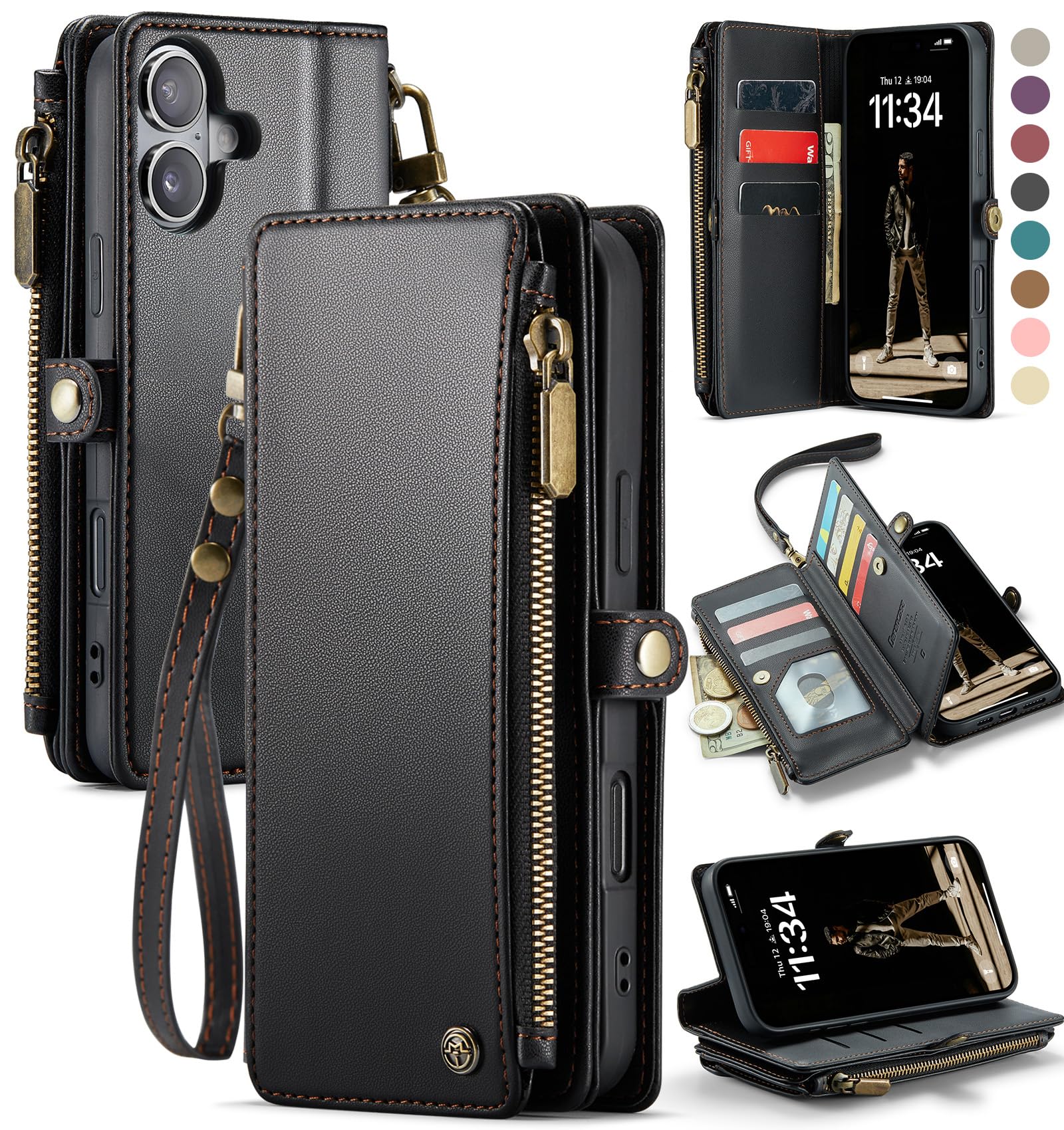 Foto 1 | Funda Para Teléfono Wallet Defense Compatible Con Iphone 16 Plus - Venta Internacional.