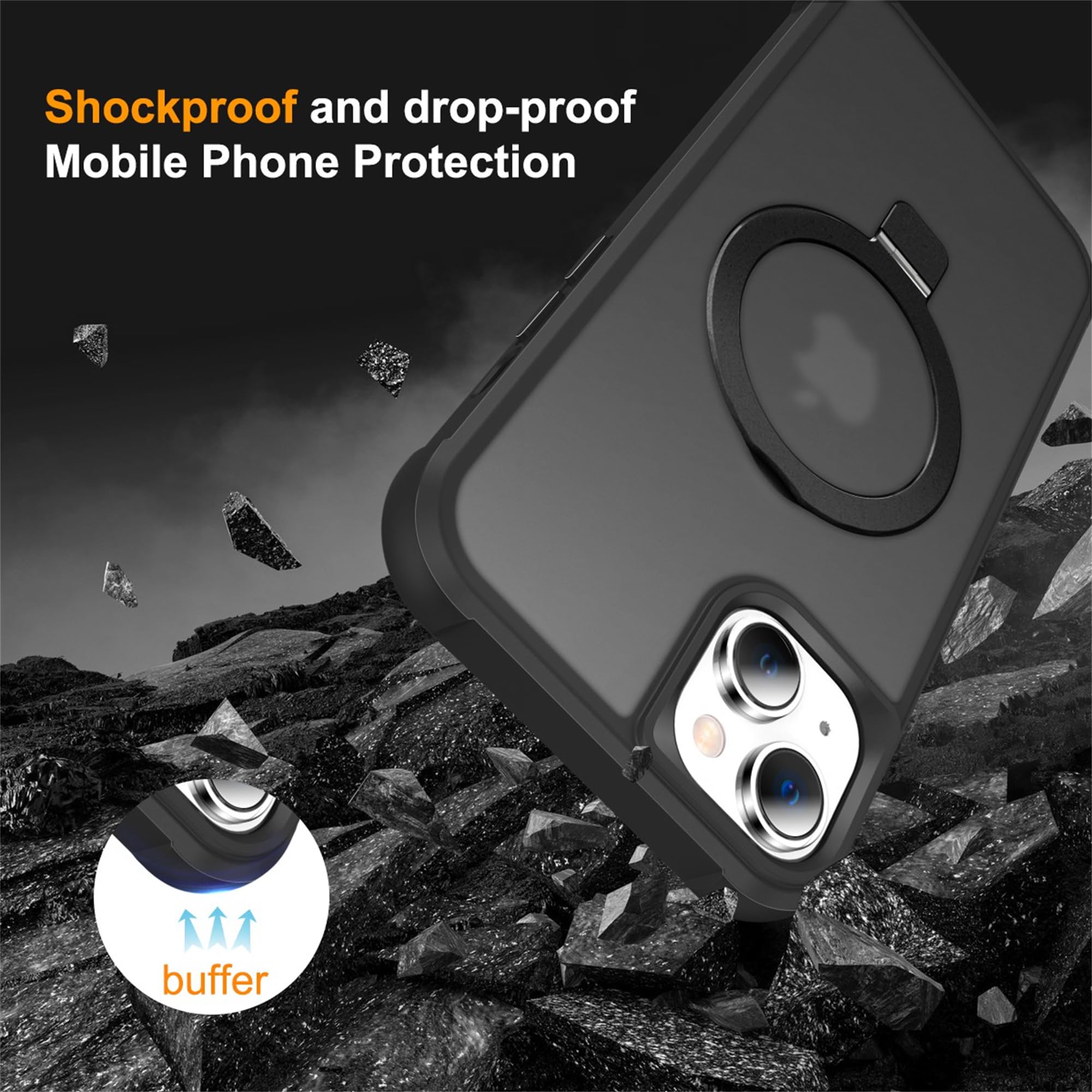 Foto 7 pulgar | Funda De Teléfono Skylmw Compatible Con Iphone 15 Con Magsafe Black - Venta Internacional.