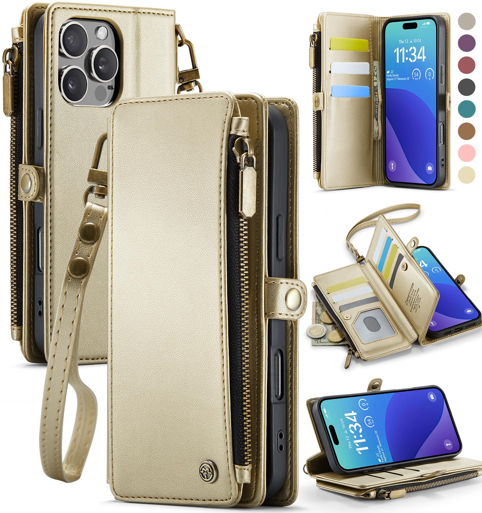 Foto 1 | Funda De Teléfono Wallet Defense Compatible Con Iphone 16 Pro - Venta Internacional.
