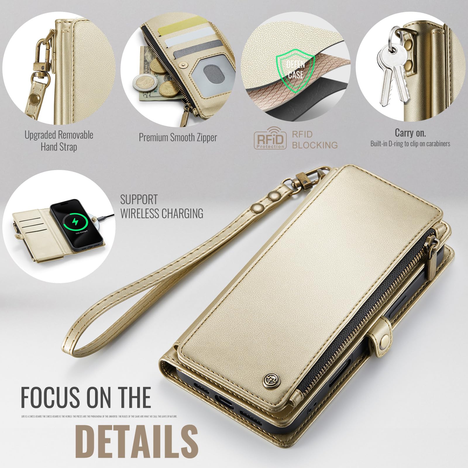 Foto 6 pulgar | Funda De Teléfono Wallet Defense Compatible Con Iphone 16 Pro - Venta Internacional.