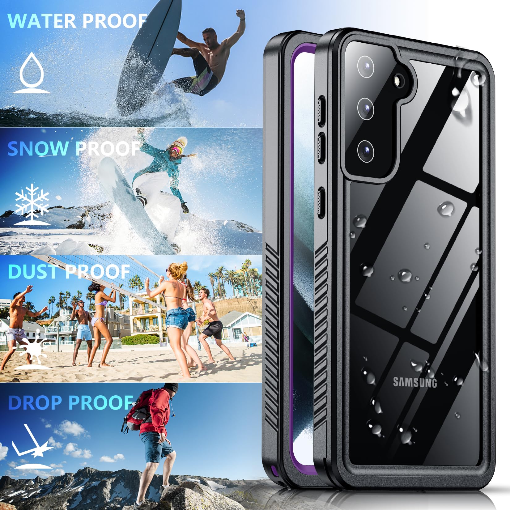 Foto 8 pulgar | Funda De Teléfono Spidercase Impermeable Para Samsung Galaxy S21 De 6.2 Pulgadas - Venta Internacional.