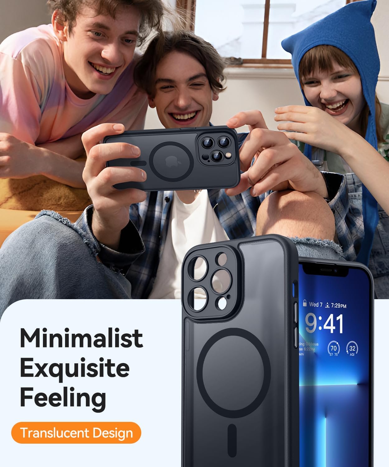Foto 8 pulgar | Funda Magnética Canshn Compatible Con Iphone 13 Pro De 6.1 Pulgadas - Venta Internacional.