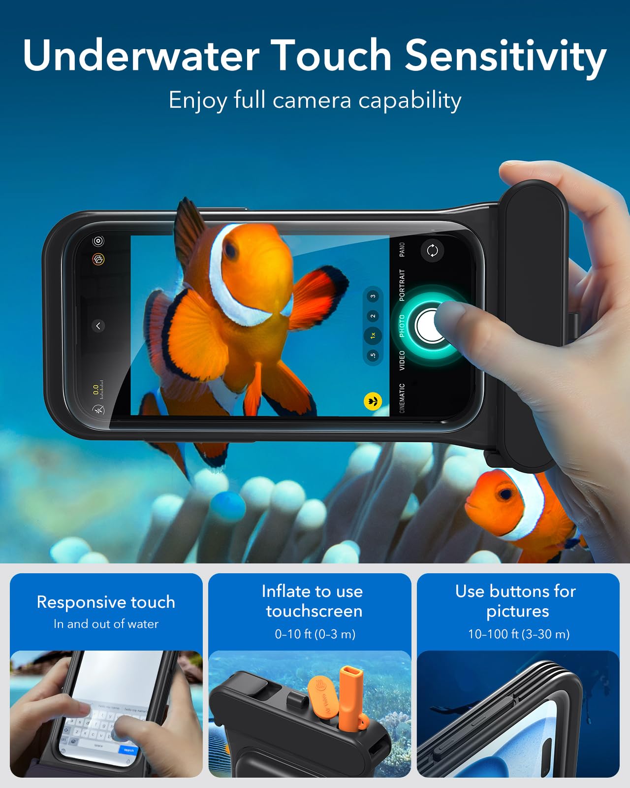 Foto 6 pulgar | Funda Impermeable Esr Para Iphone 15/14/13 Ipx8 Negra, Paquete De 2 - Venta Internacional.